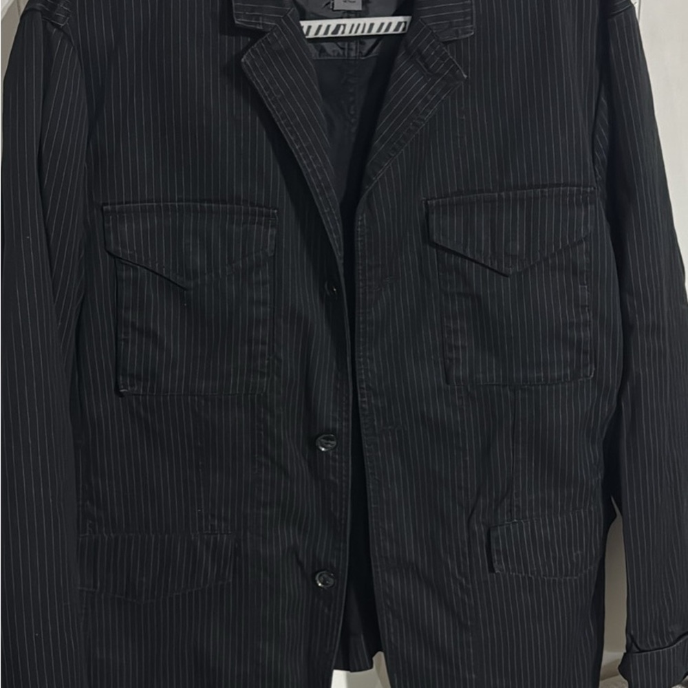 Black Pinstripe Blazer